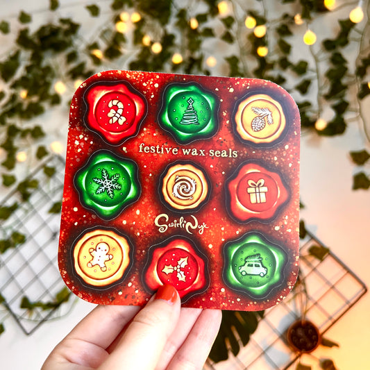 Festive Wax Seal Sticker Sheet