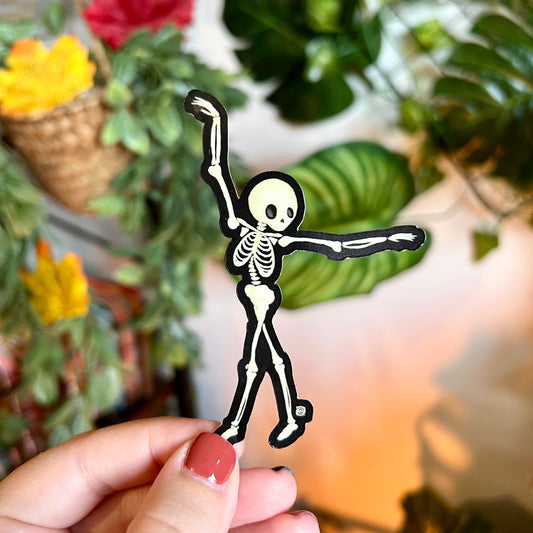 Dancing Skeleton Sticker (Glow in the Dark)