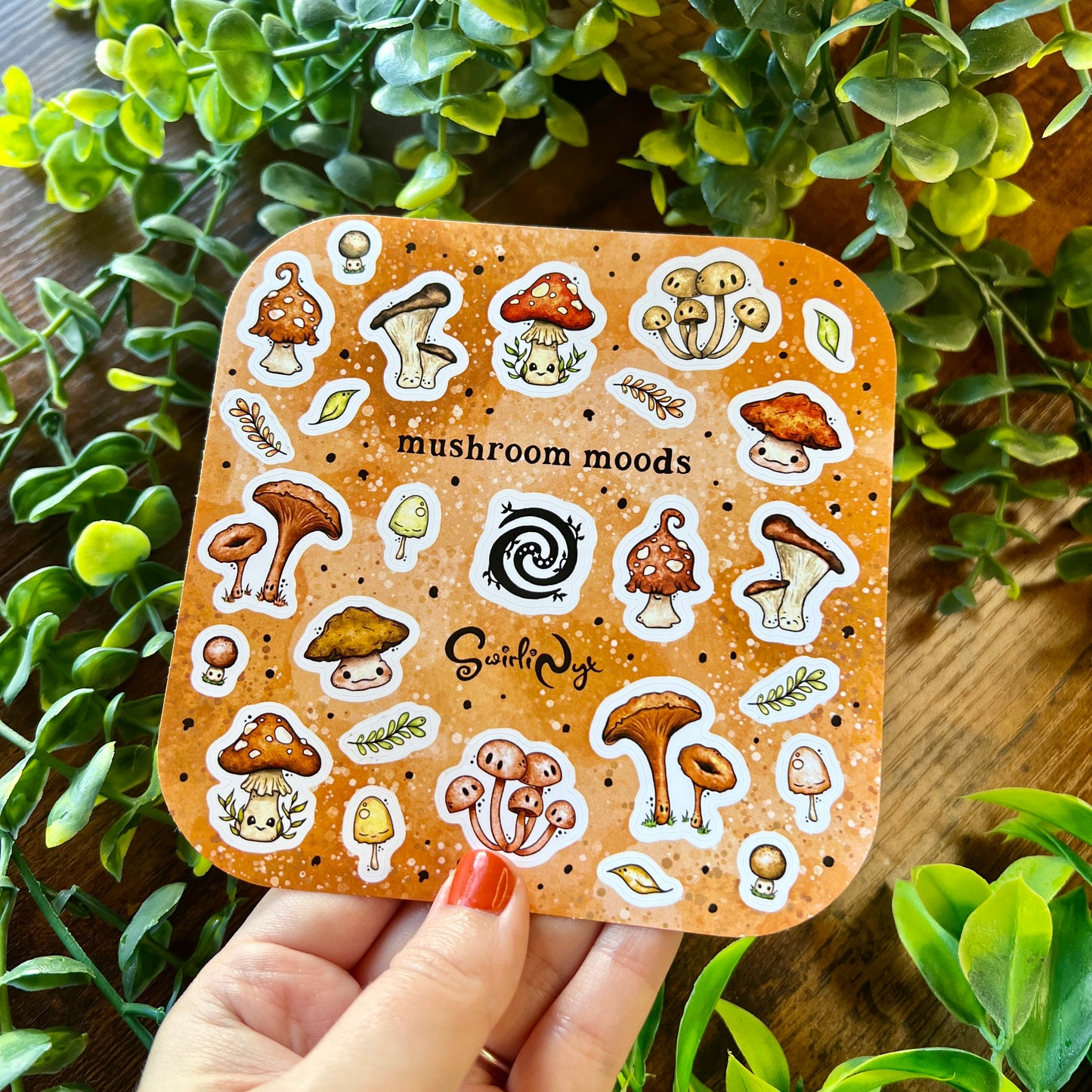 Natural Mushroom Moods Sticker Sheet