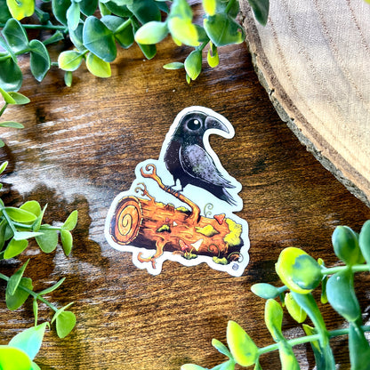 Poe the Crow Clear Sticker