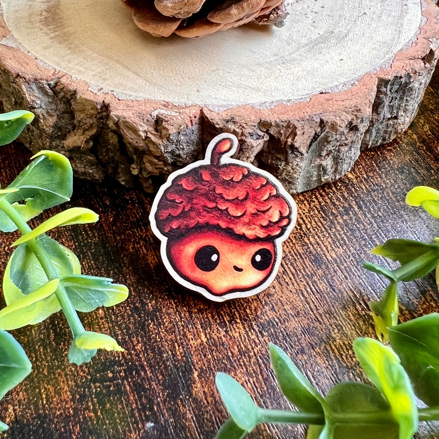 Oakley the Acorn Wooden Pin
