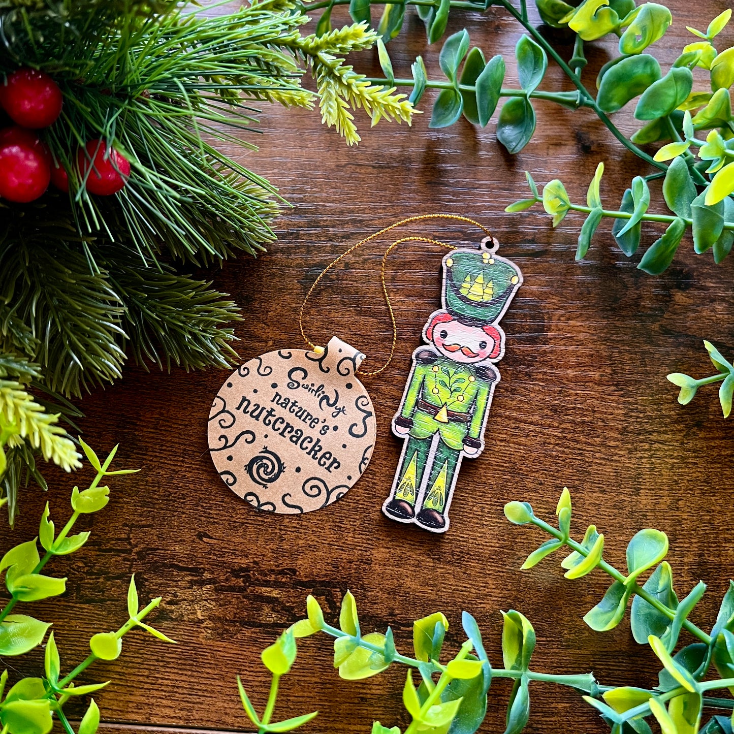 'Frederick' Nature's Nutcracker Wooden Decoration