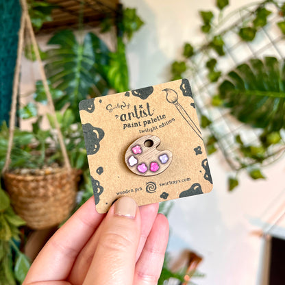 Twilight Paint Palette Wooden Pin