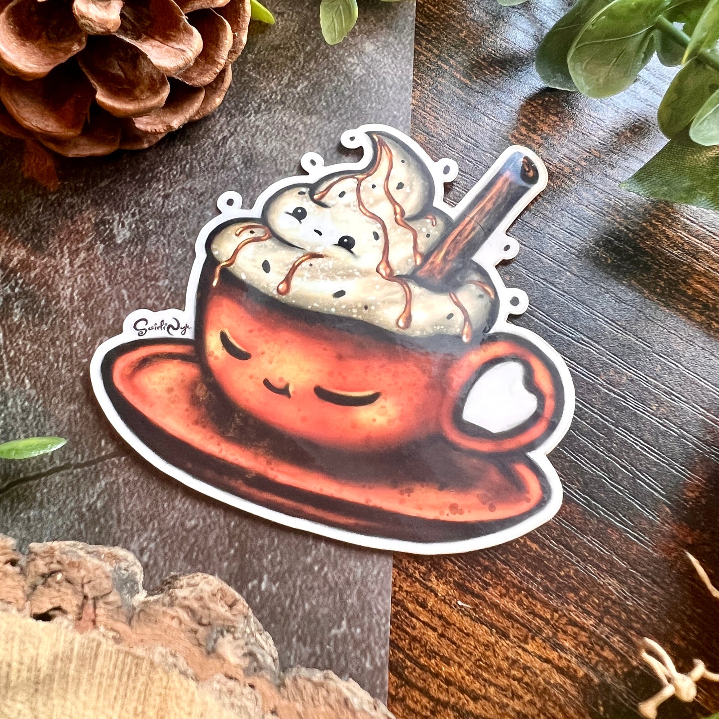 Cosy Cocoa Clear Sticker