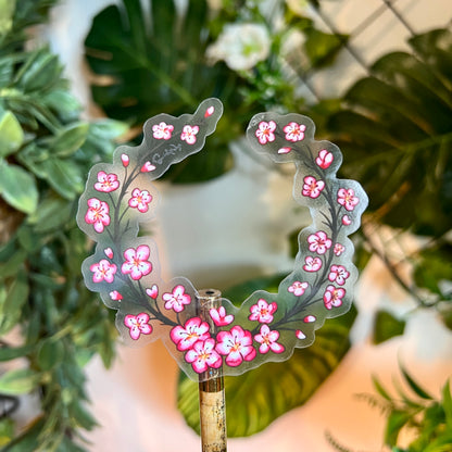 Sakura Wreath Clear Sticker