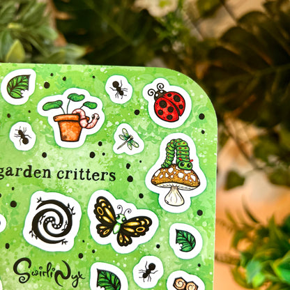 Green Garden Critters Sticker Sheet