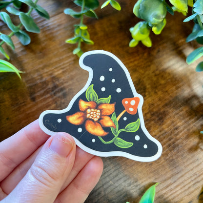 Witch's Hat Clear Sticker
