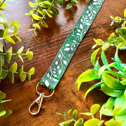Emerald Leaves Lanyard