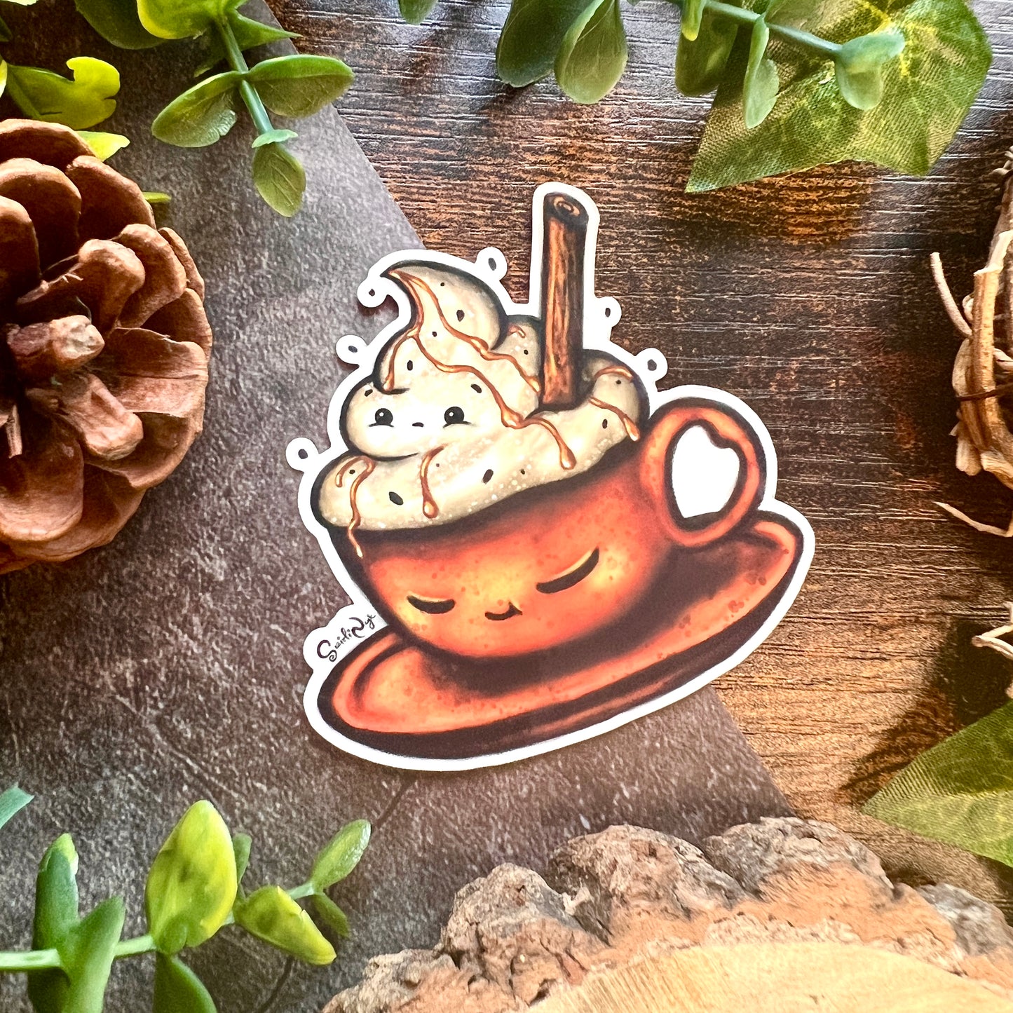 Cosy Cocoa Clear Sticker