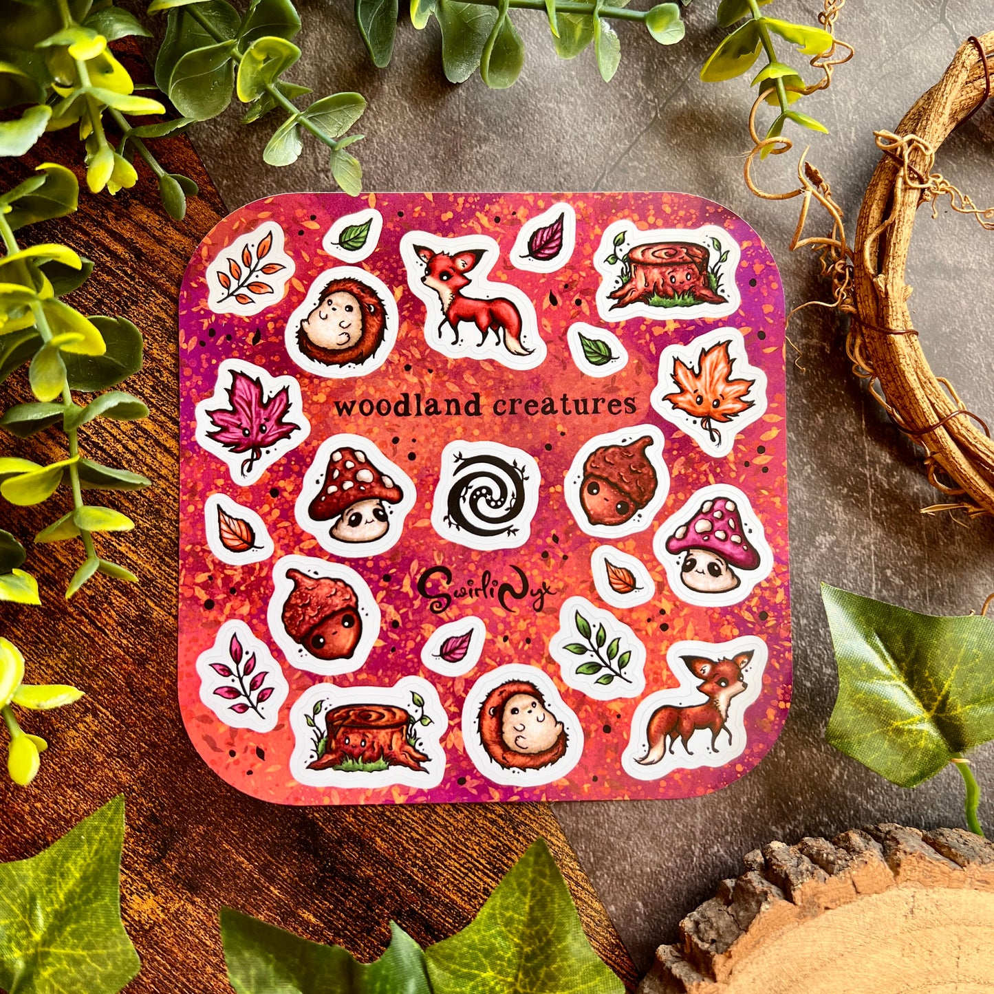 Dusk Woodland Creatures Sticker Sheet