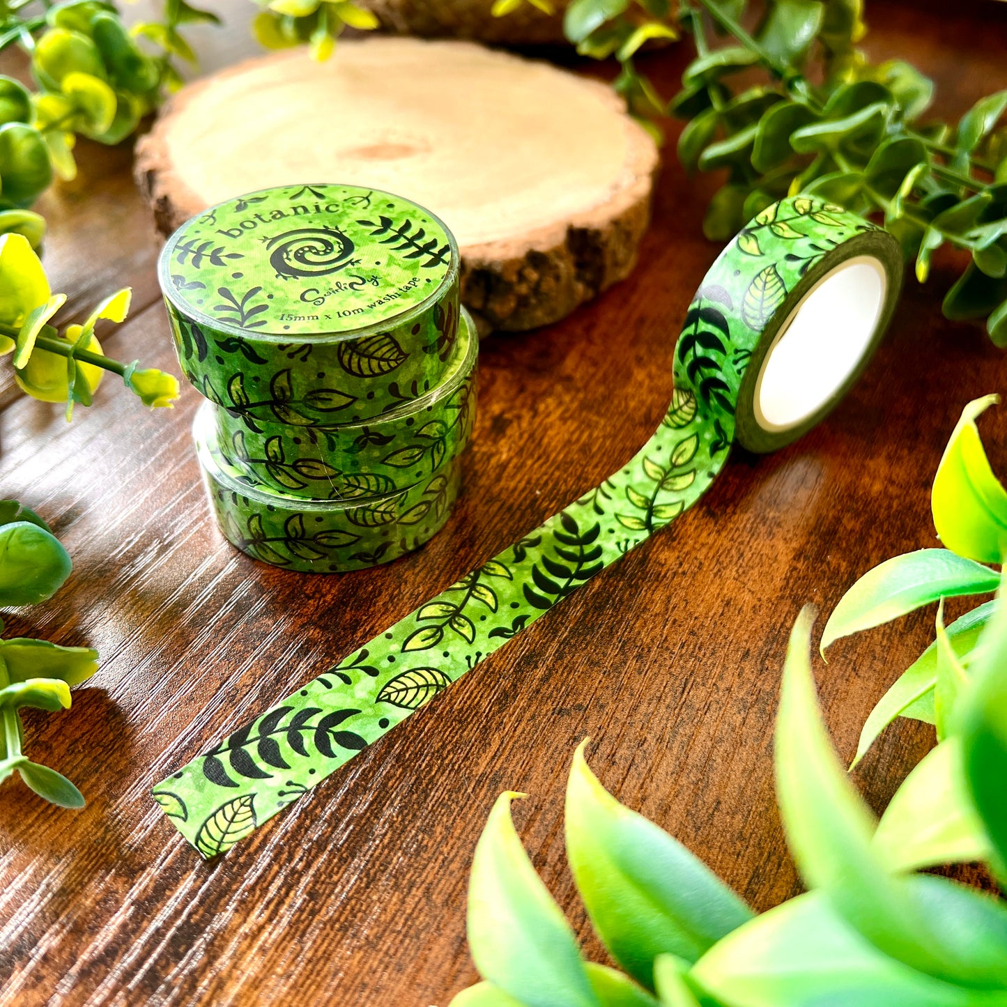Botanic Washi Tape ~ Green Leaves & Plants