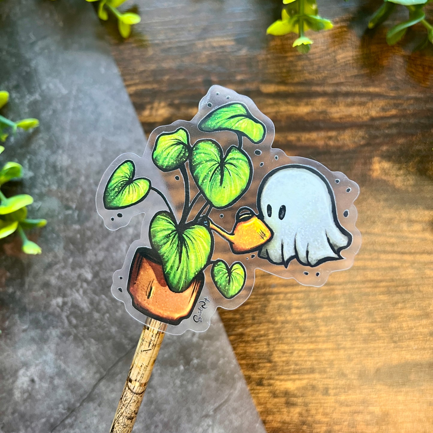 Plant Ghost Clear Sticker