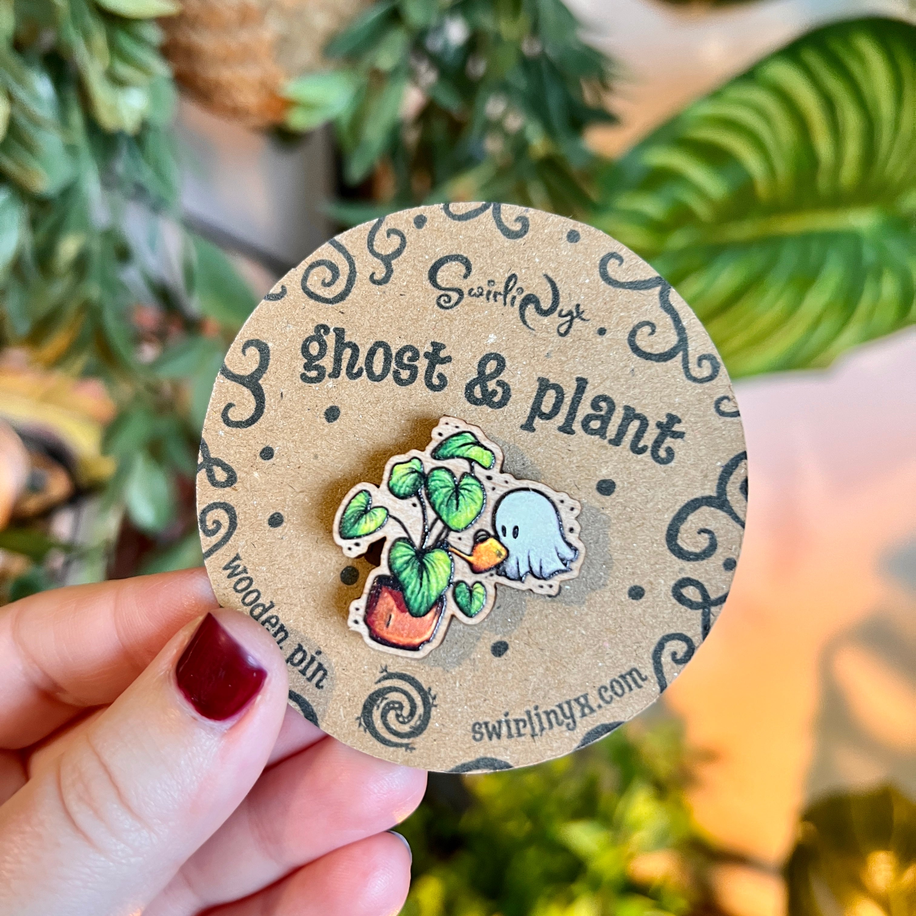 Plant Ghost Wooden Pin
