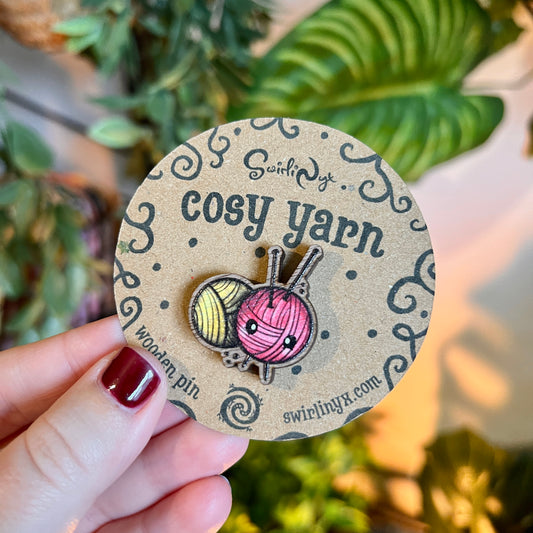 Cosy Yarn Wooden Pin