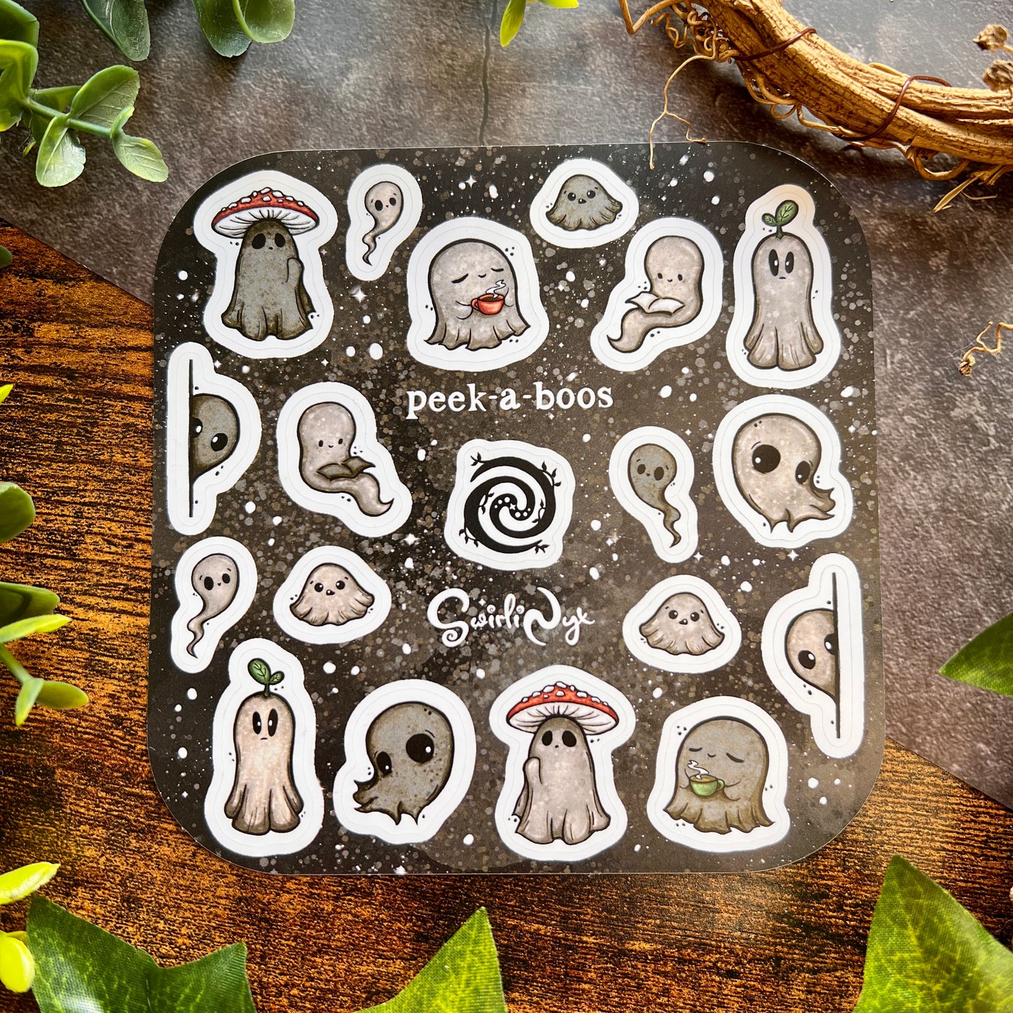 Dark Peek-a-Boos Sticker Sheet
