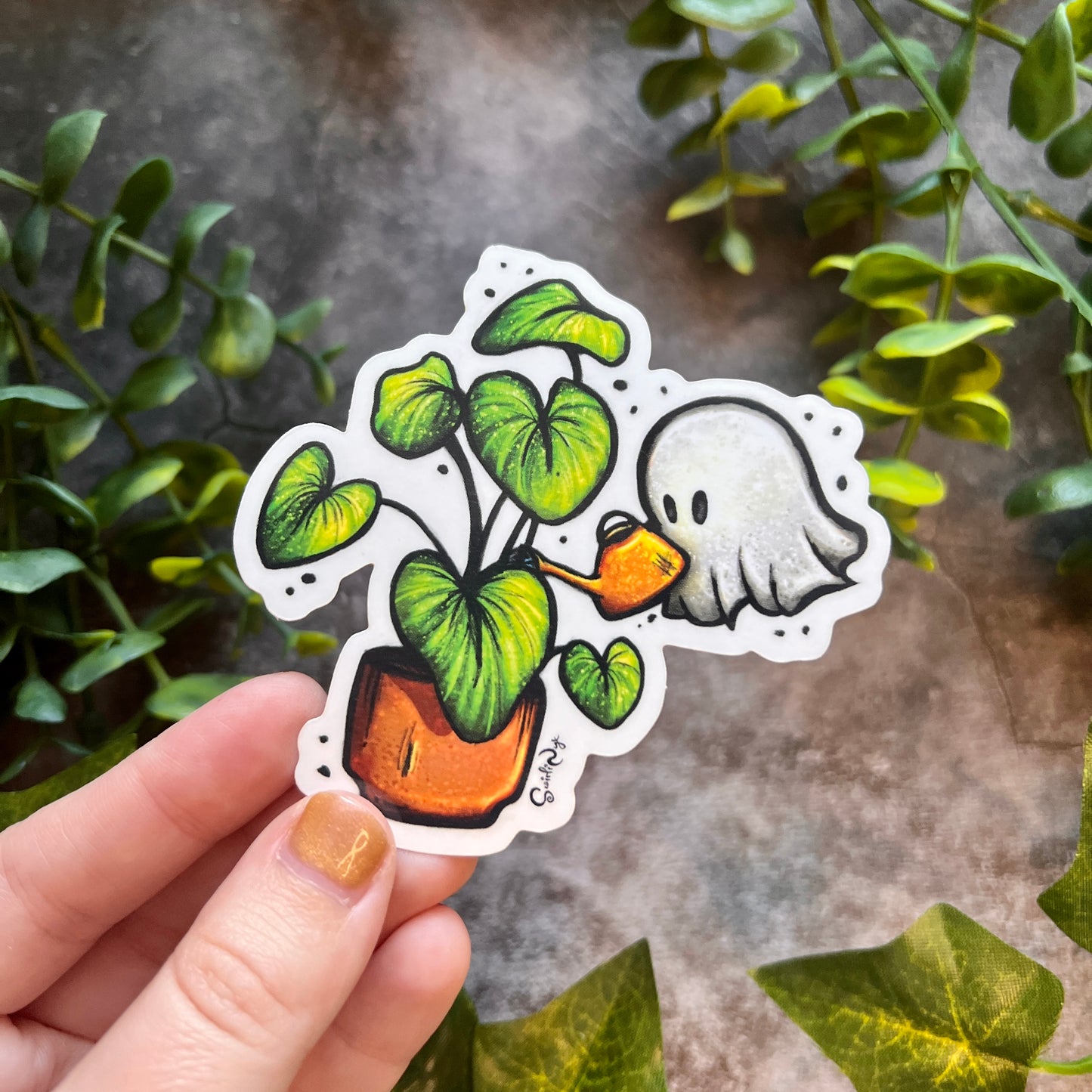 Plant Ghost Clear Sticker