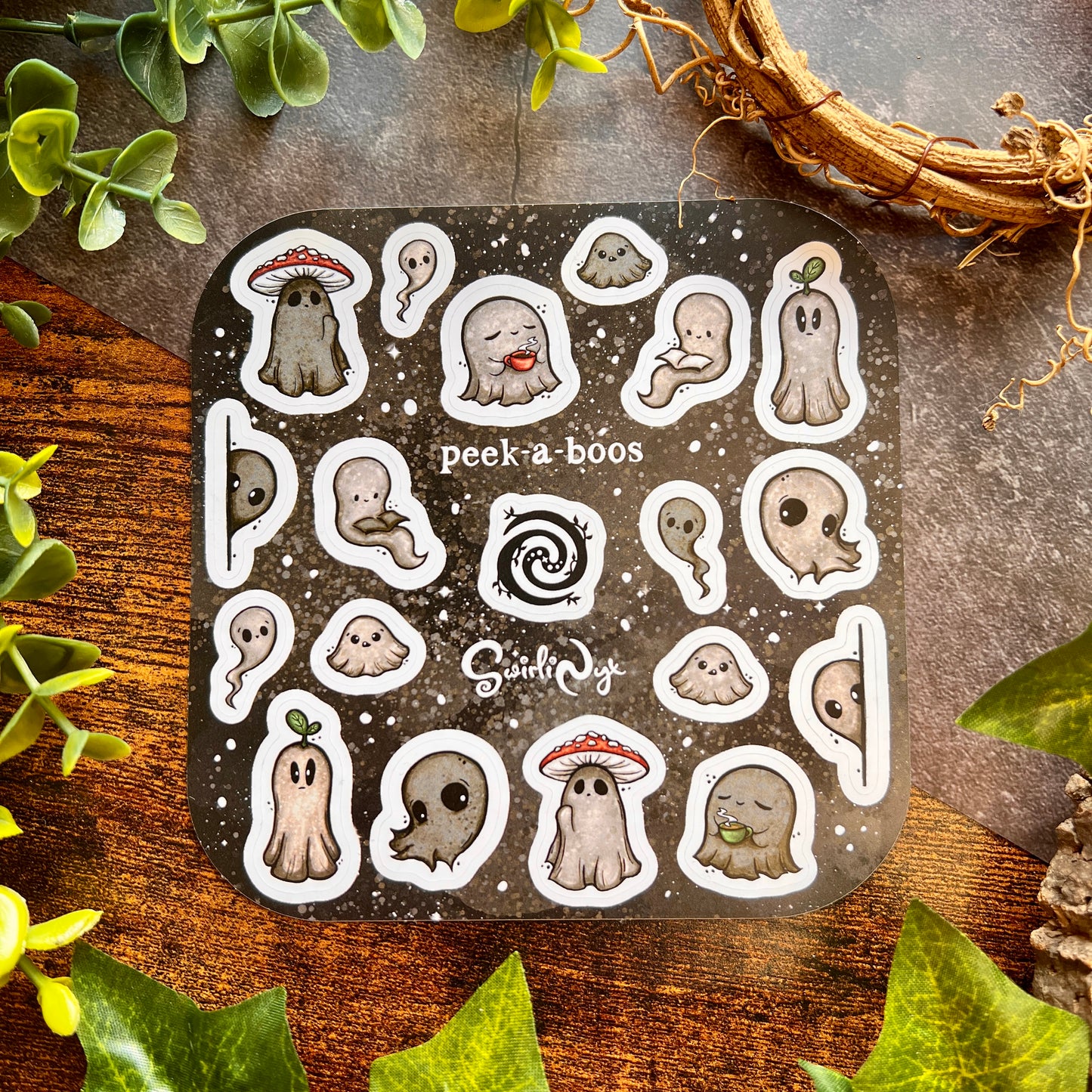 Dark Peek-a-Boos Sticker Sheet