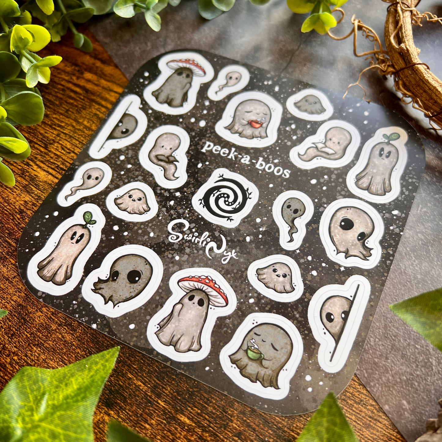 Dark Peek-a-Boos Sticker Sheet