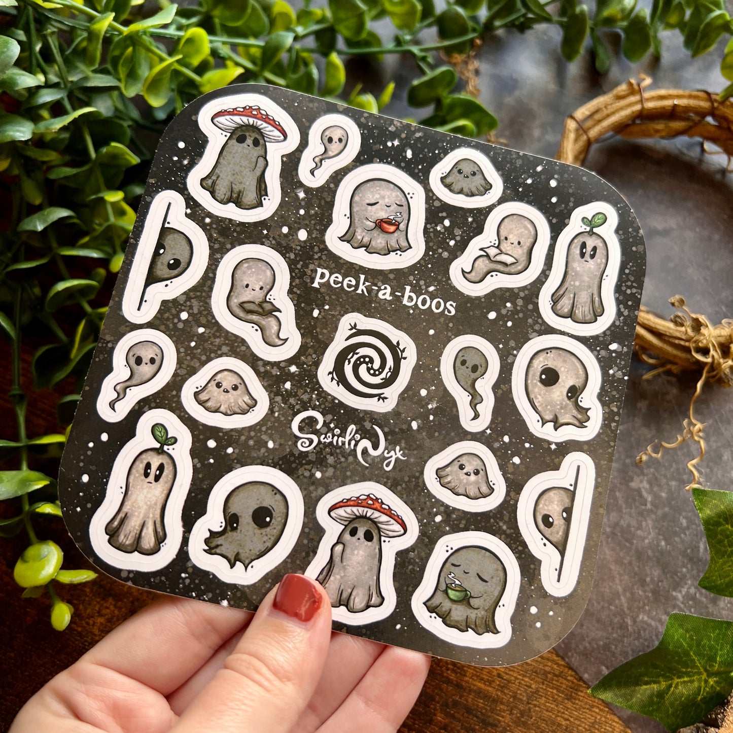 Dark Peek-a-Boos Sticker Sheet