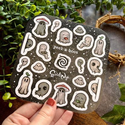 Dark Peek-a-Boos Sticker Sheet
