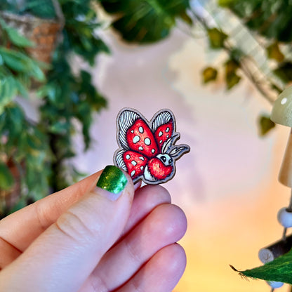 Mushie Moth Wooden Pin