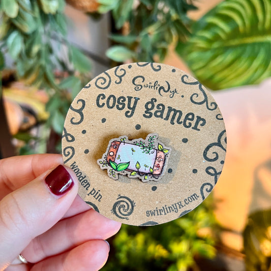 Cosy Gamer Wooden Pin