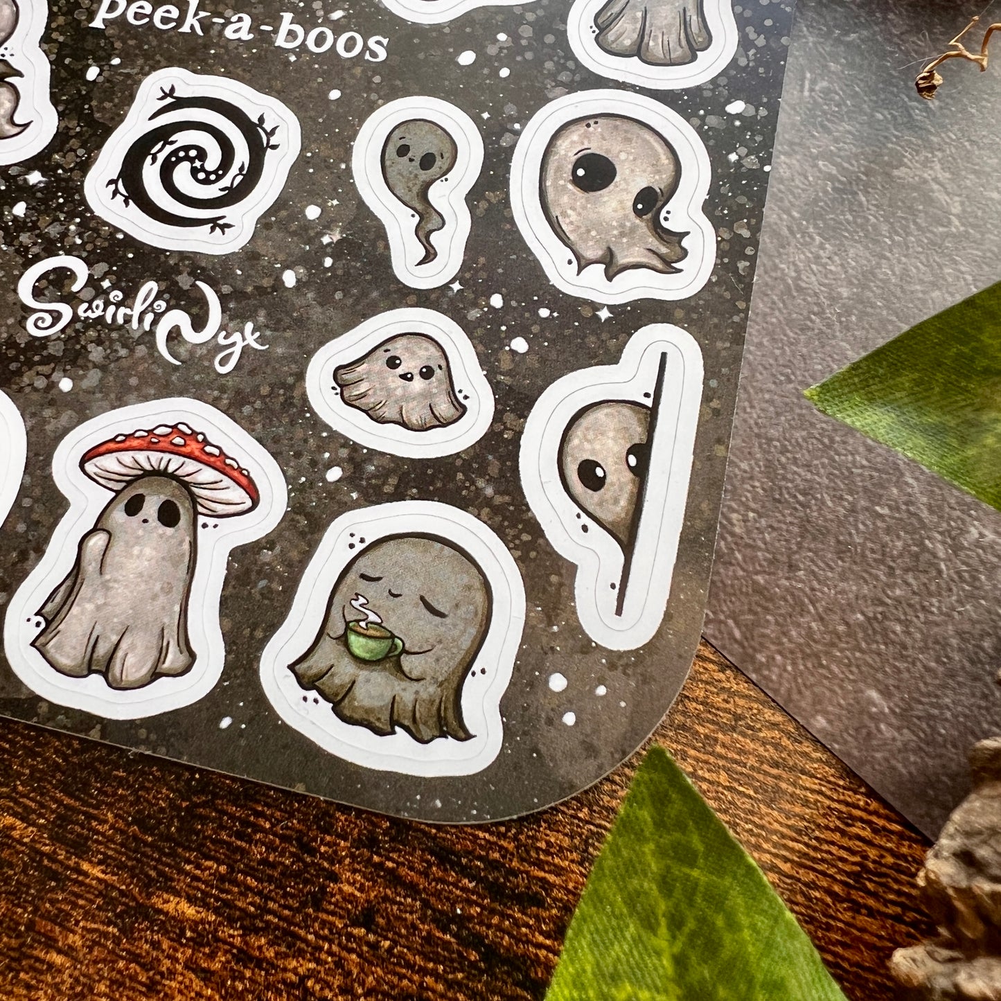 Dark Peek-a-Boos Sticker Sheet