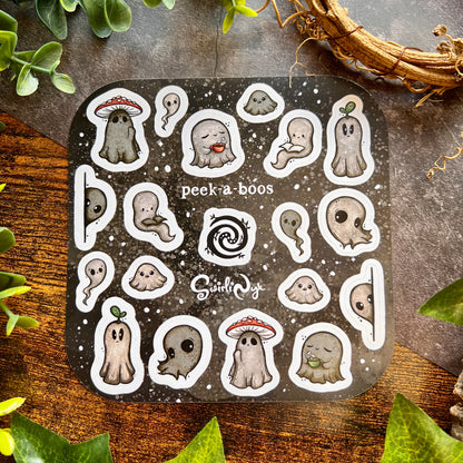 Dark Peek-a-Boos Sticker Sheet