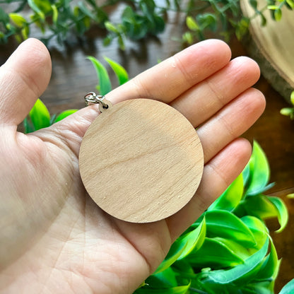 Round Bookshelf Wooden Keyring