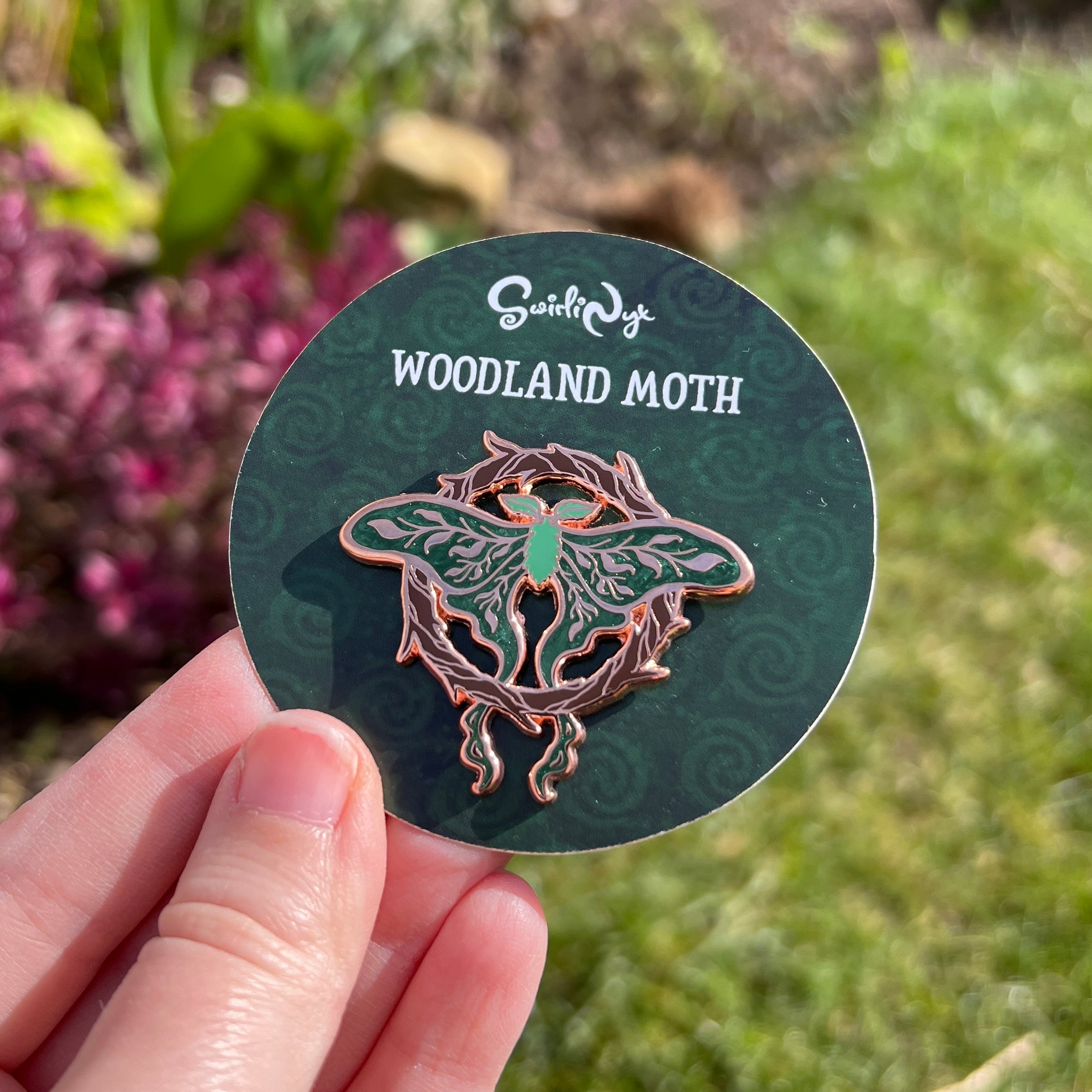 Woodland Moth Enamel Pin