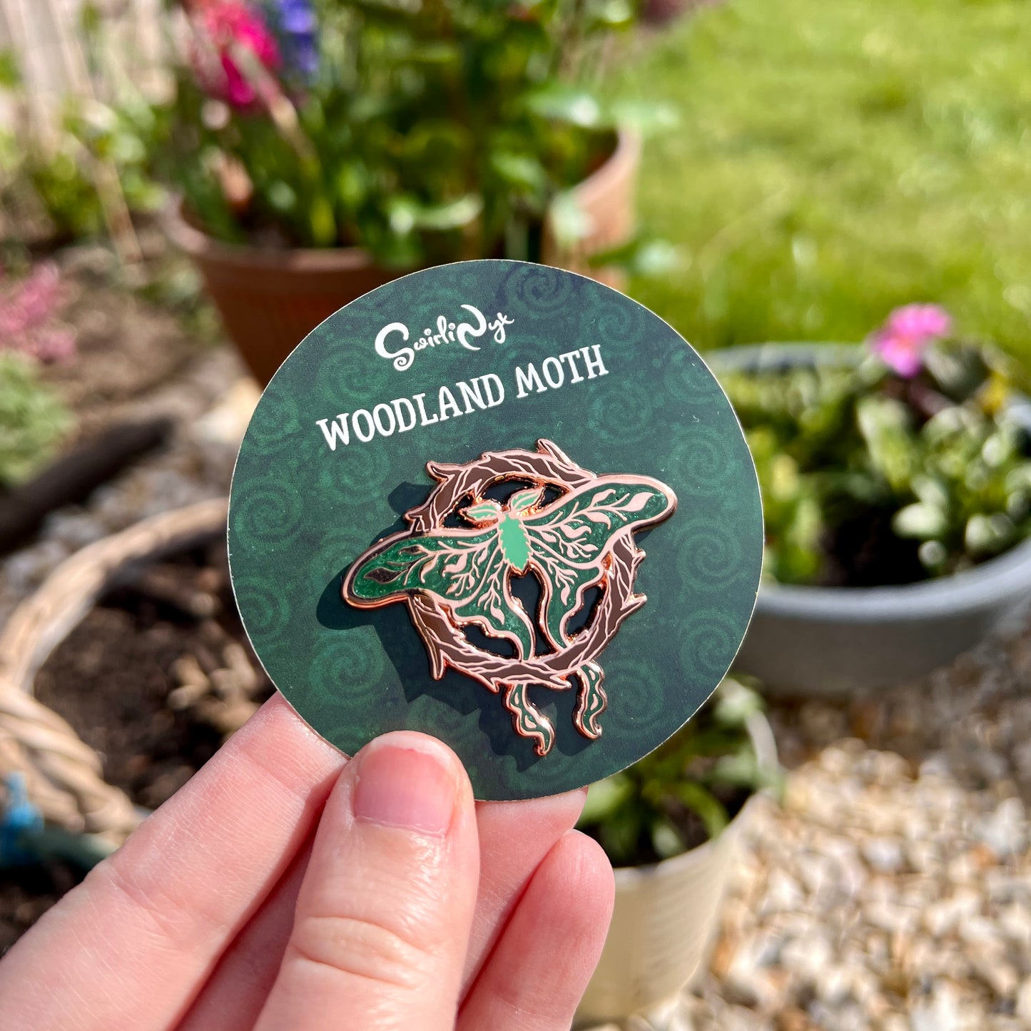 Woodland Moth Enamel Pin