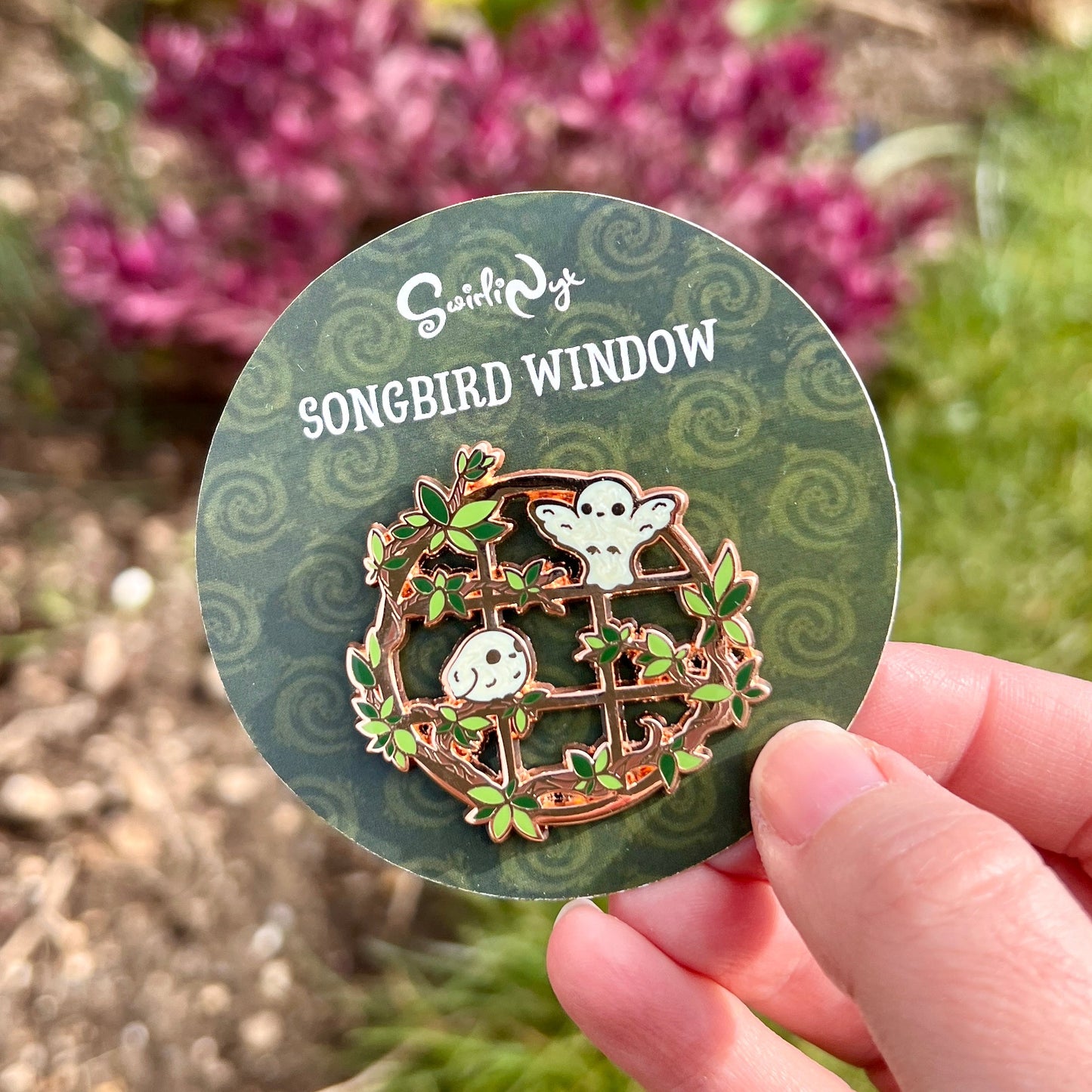 Songbird Window Enamel Pin