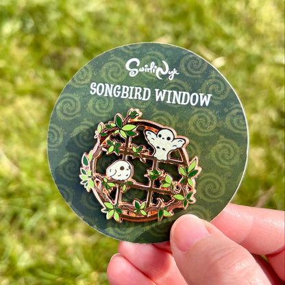 Songbird Window Enamel Pin