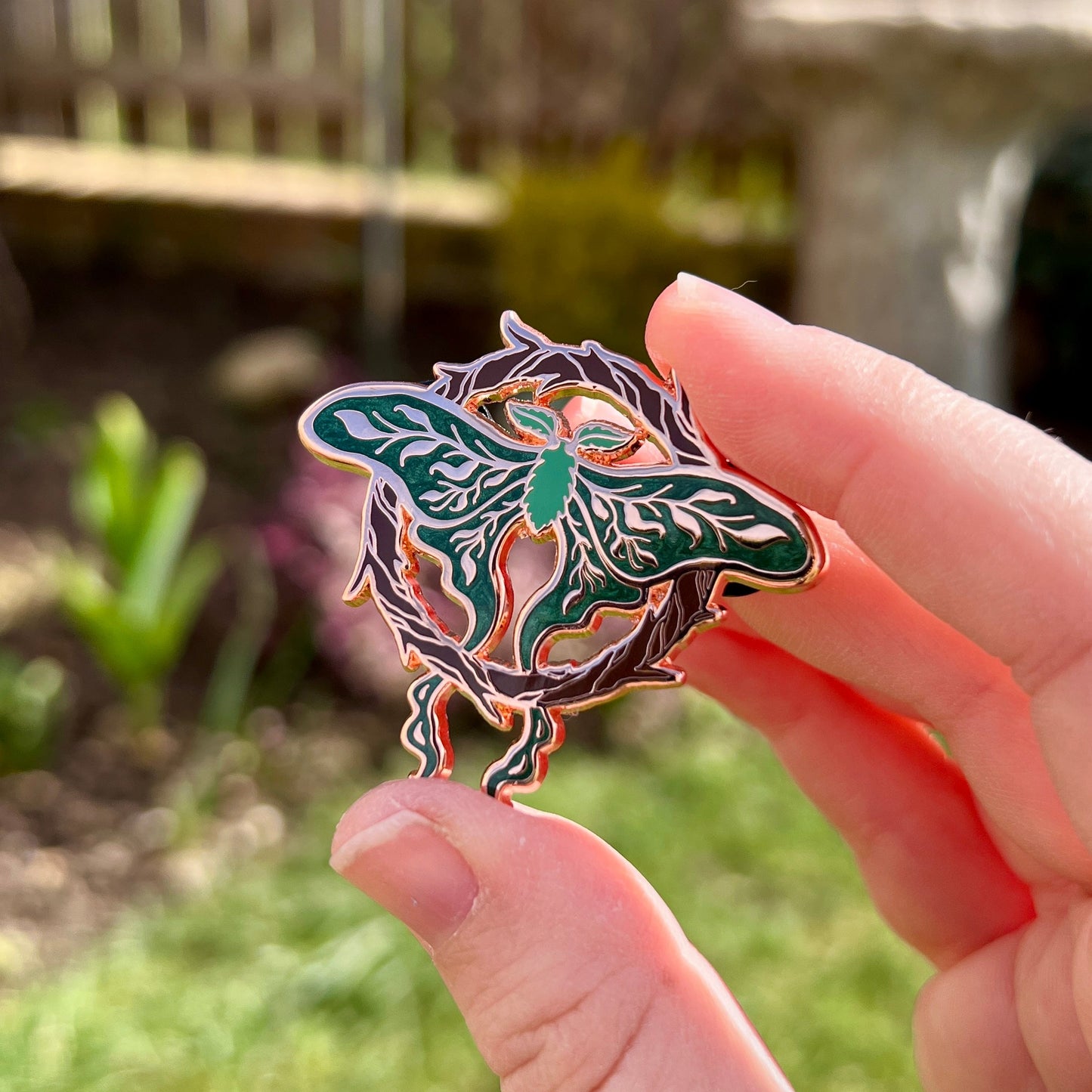 Woodland Moth Enamel Pin