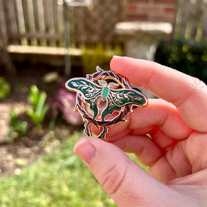 Woodland Moth Enamel Pin