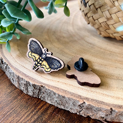 Death Moth Wooden Pin