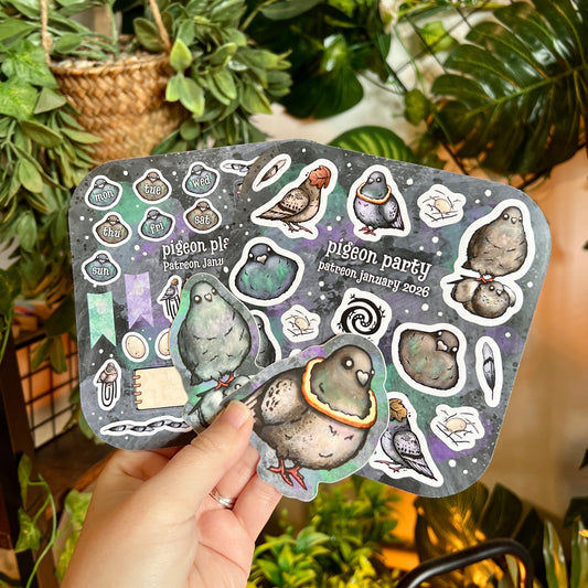 January Patreon Rewards - Pigeon Party