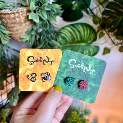 Spring Wooden Earrings 2 for £15