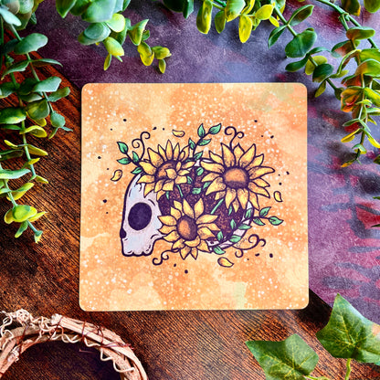 Sunflower Skull Art Print