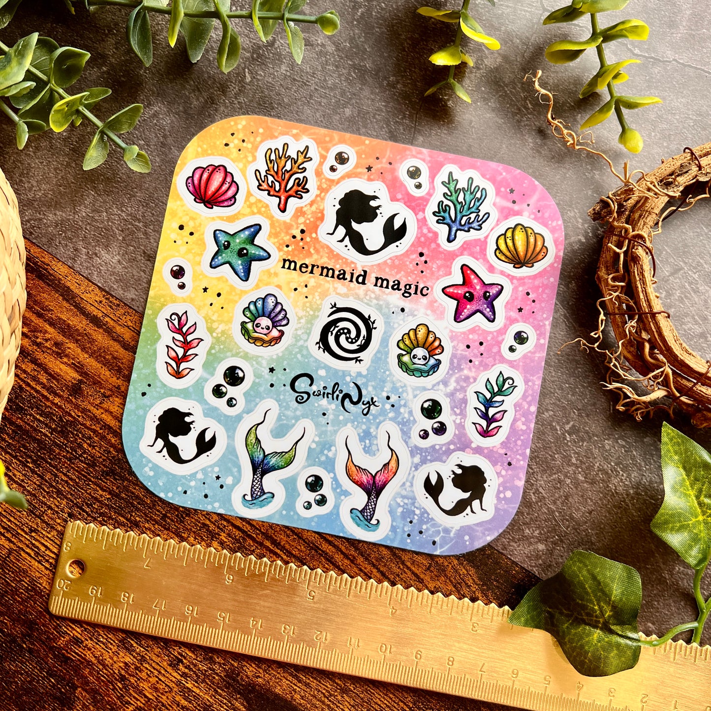 Rainbow Mermaid Magic Sticker Sheet