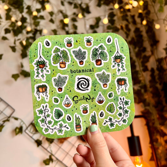 Green Botanical Sticker Sheet