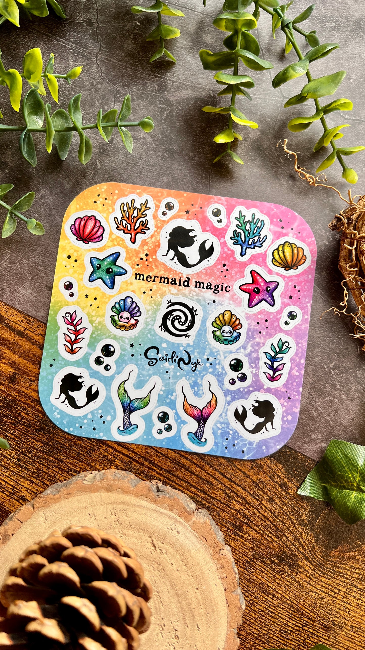 Rainbow Mermaid Magic Sticker Sheet