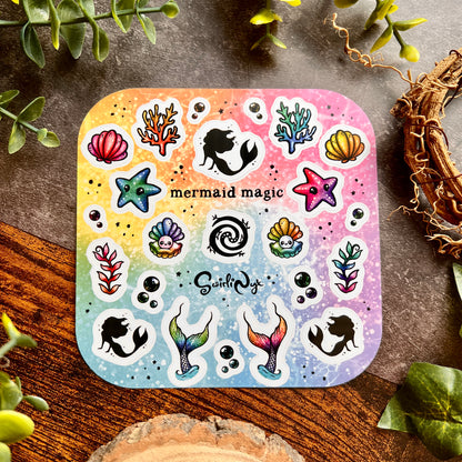 Rainbow Mermaid Magic Sticker Sheet