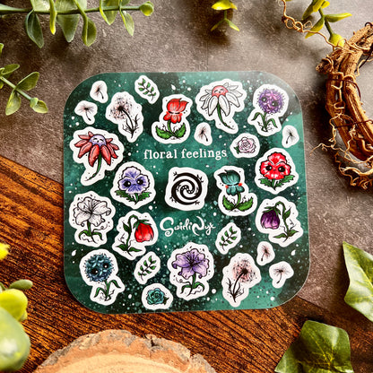 Dark Floral Feelings Sticker Sheet