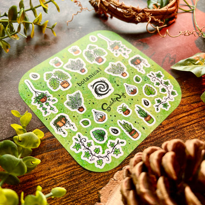 Green Botanical Sticker Sheet