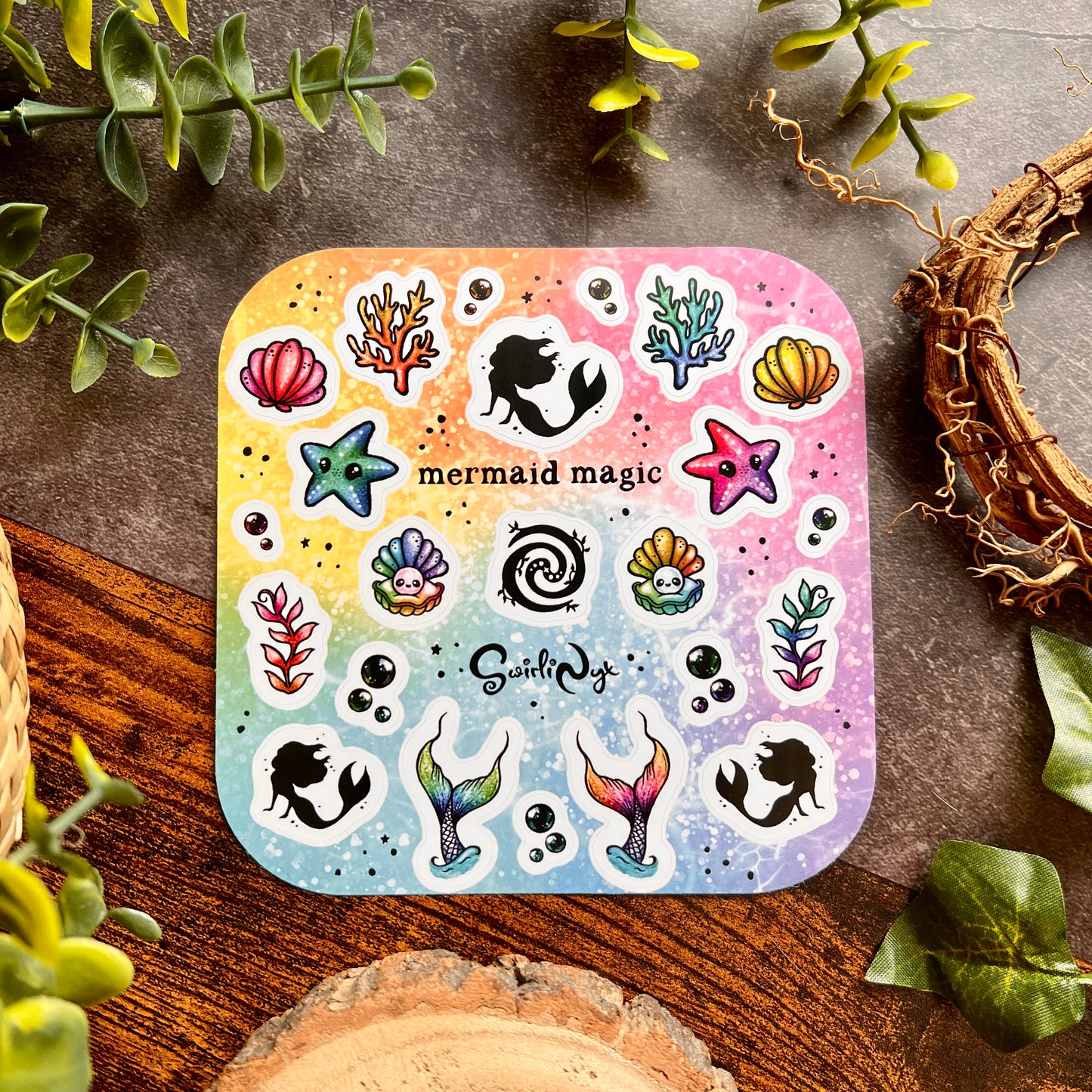 Rainbow Mermaid Magic Sticker Sheet