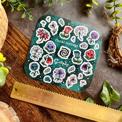 Dark Floral Feelings Sticker Sheet
