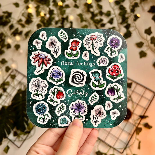 Dark Floral Feelings Sticker Sheet