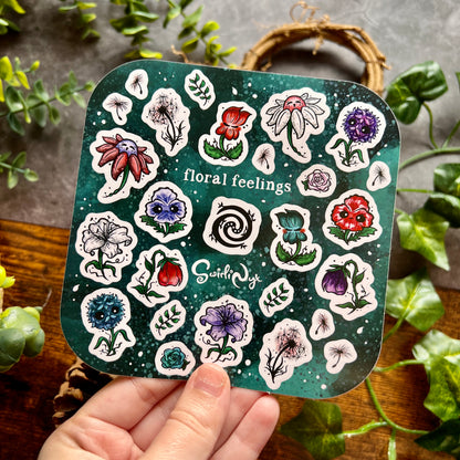 Dark Floral Feelings Sticker Sheet