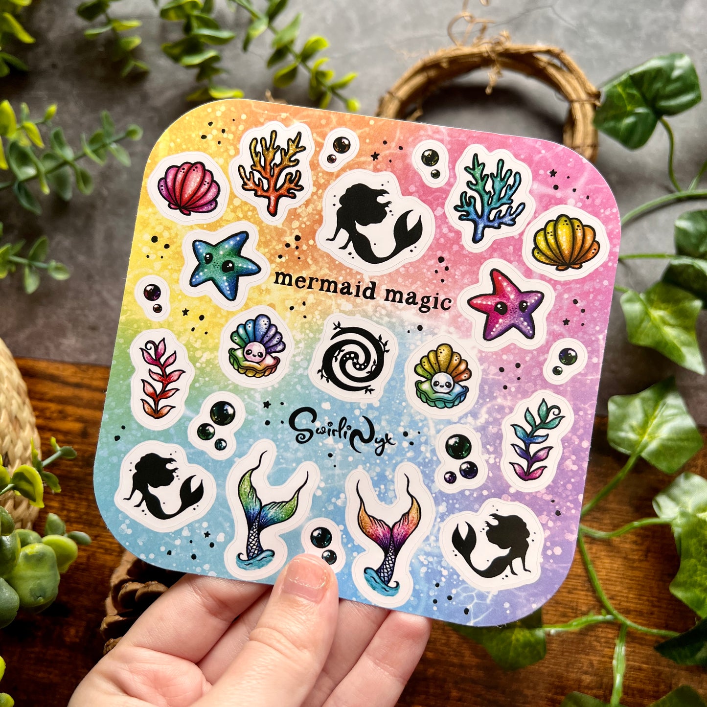 Rainbow Mermaid Magic Sticker Sheet